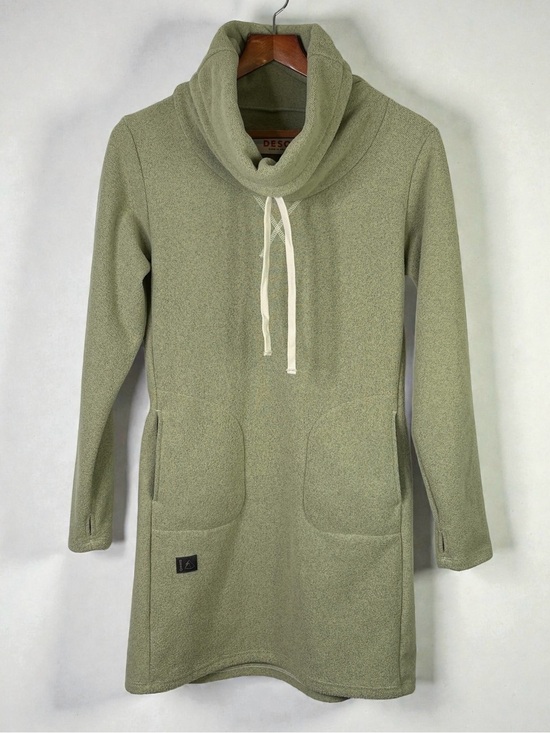 Deso Dresses & Skirts - DESO Supply Co Velma Fleece Cowl Neck Dress Sage Green M
